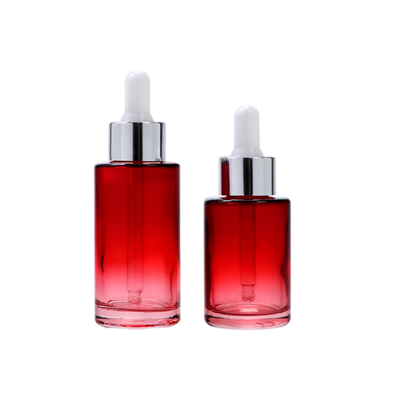 30ml 40ml Degrade Kırmızı Kozmetik Cam Damlalık Şişeler