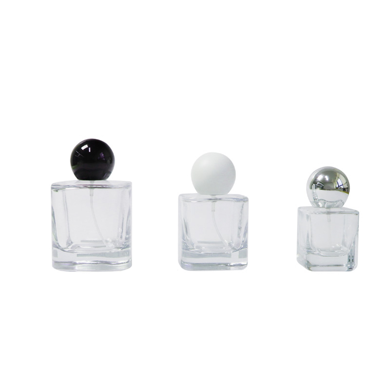 30ml 50ml 100ml Şeffaf Kare Kalın Altlı Cam Parfüm Şişeleri